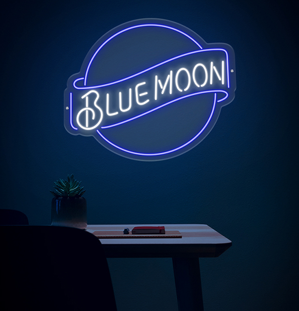 Blue Moon Neon Light