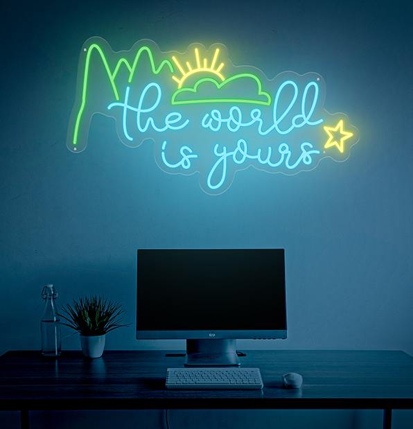 The World is Yours LED Neon Sign