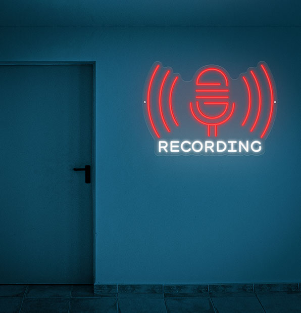 Neon Recording Sign