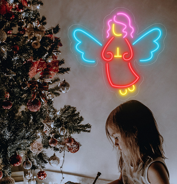 Christmas Angel Neon Light Sign