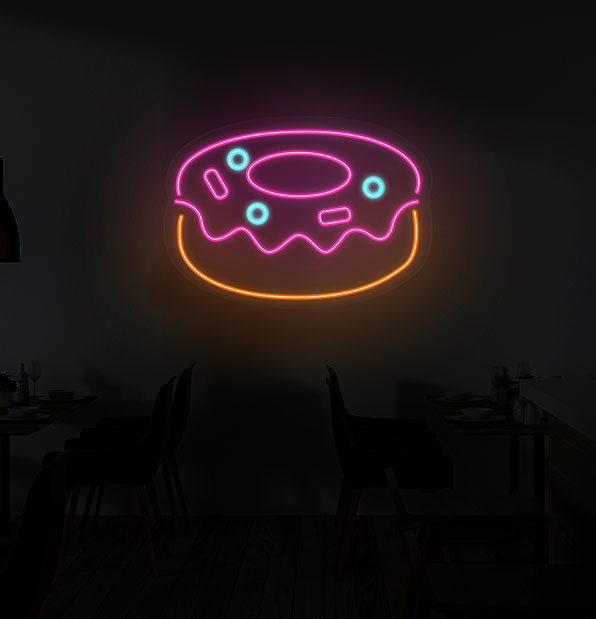 Frosted Donut Neon Sign