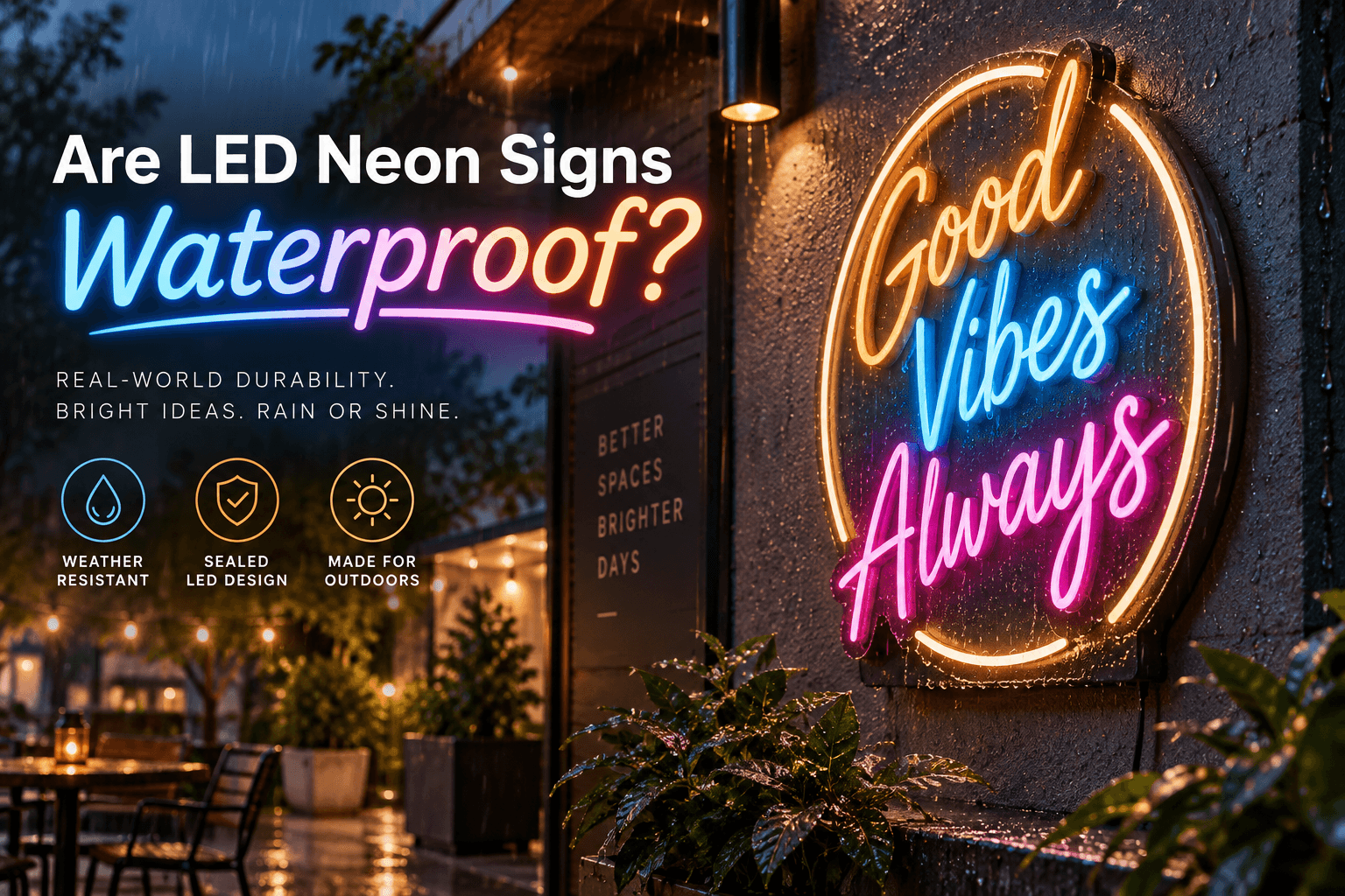 Are LED Neon Signs Waterproof? 