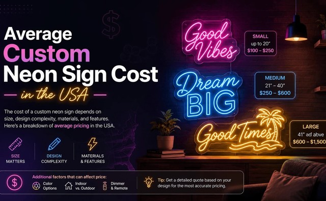 How Much Do Custom Neon Signs Cost in the USA How Much Do Custom Neon Signs Cost in the USA