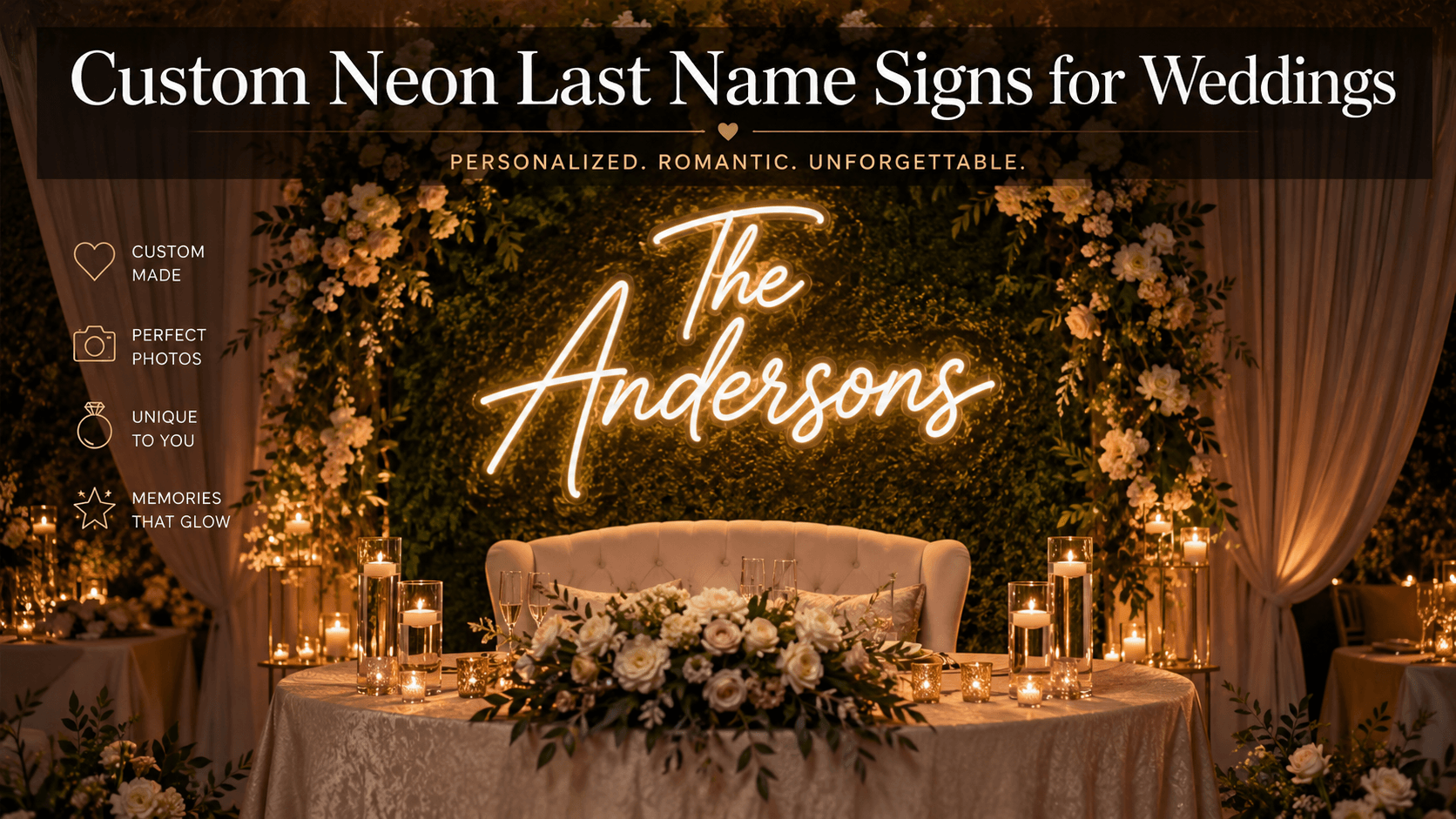 Custom Neon Last Name Signs for Weddings Custom Neon Last Name Signs for Weddings