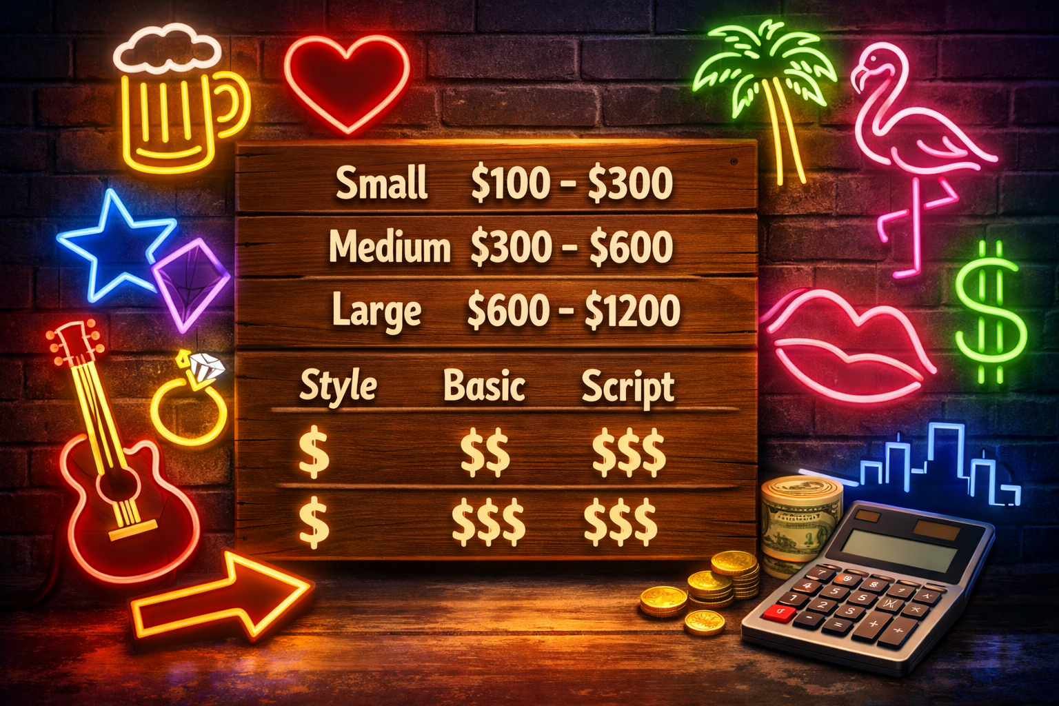 How Much Are Custom Neon Signs? Pricing Breakdown by Size and Style