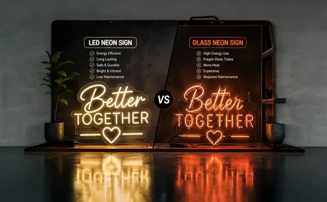 LED Neon Sign Price vs Glass Neon Price LED Neon Sign Price vs Glass Neon Price