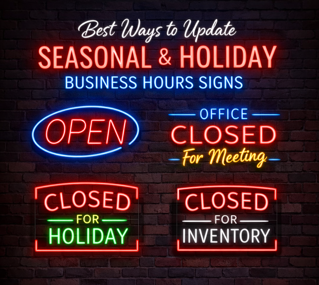 Best Ways to Update Your Seasonal and Holiday Business Hours of Operation Signs