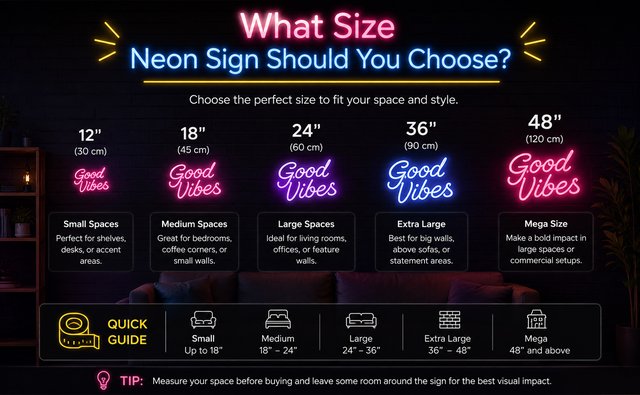 What Size Neon Sign Should You Choose?  