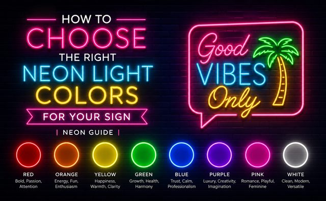 How to Choose the Right Neon Light Colors for Your Sign How to Choose the Right Neon Light Colors for Your Sign