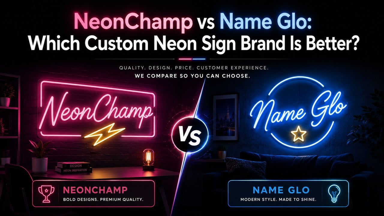 NeonChamp vs Name Glo: Which Custom Neon Sign Brand Is Better NeonChamp vs Name Glo: Which Custom Neon Sign Brand Is Better
