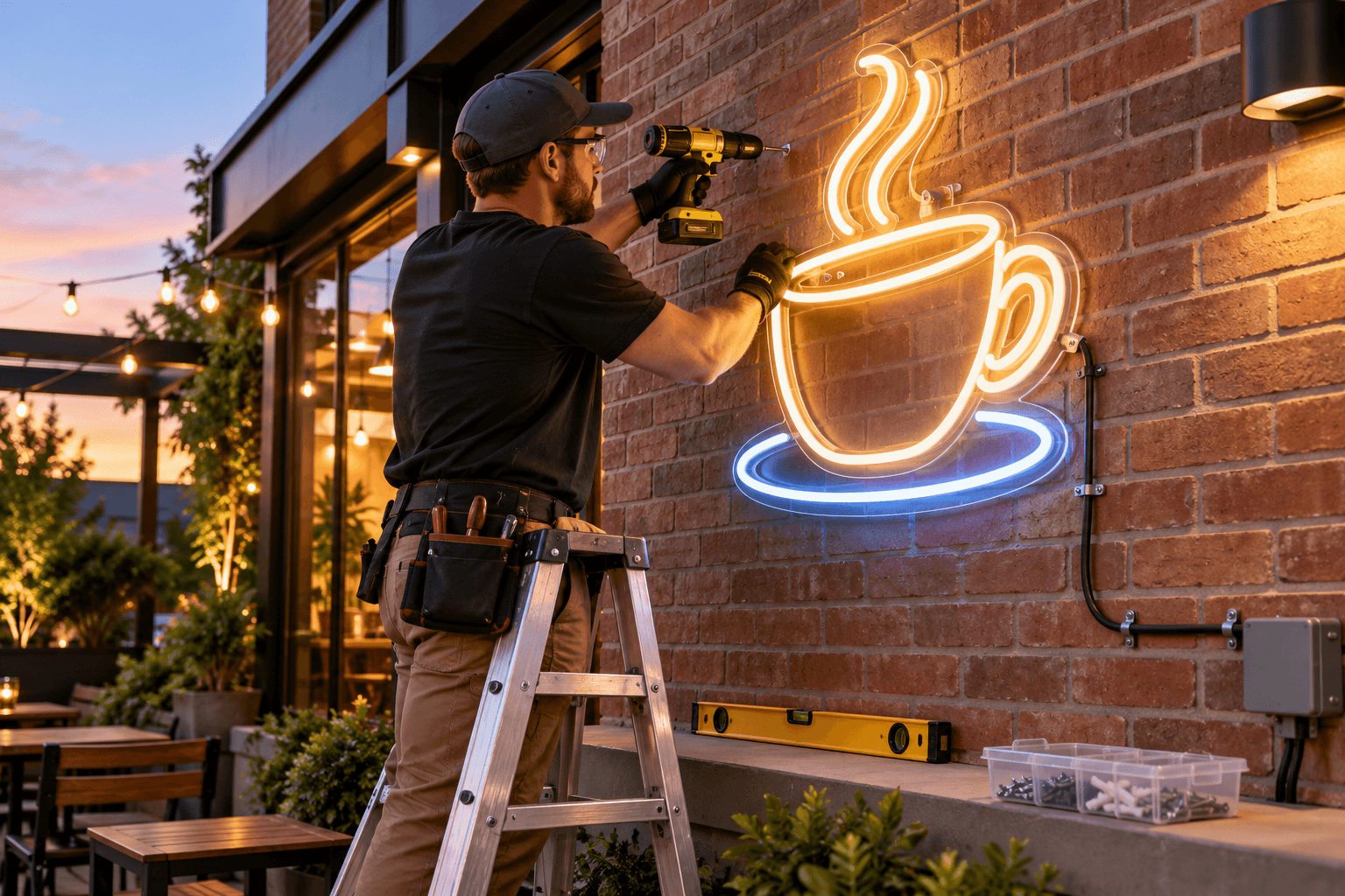 Outdoor Neon Sign Installation Guide: 5 Steps for Safe Mounting Outdoor Neon Sign Installation Guide: 5 Steps for Safe Mounting
