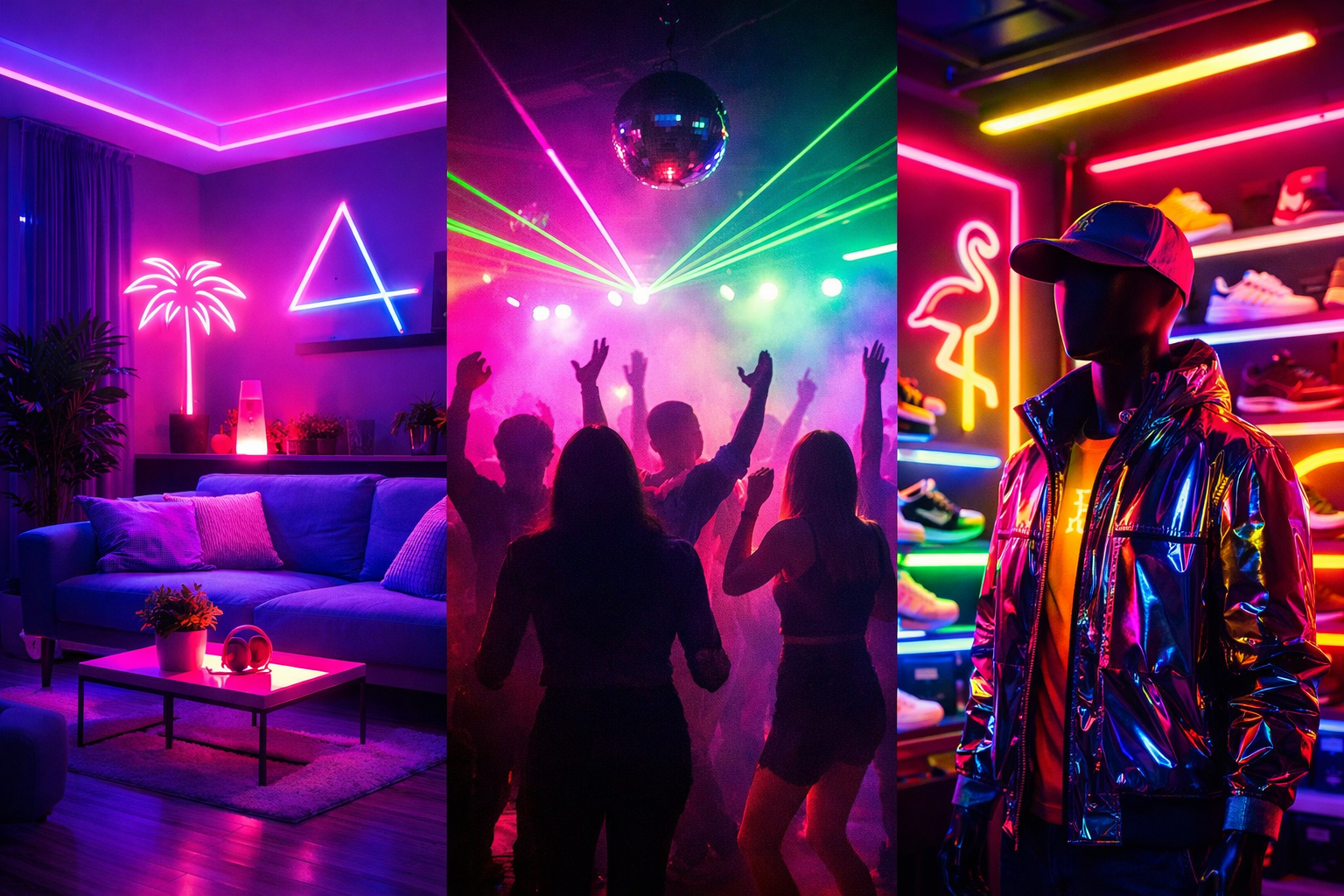 Popular Neon Color Combinations for Home, Events, and Stores