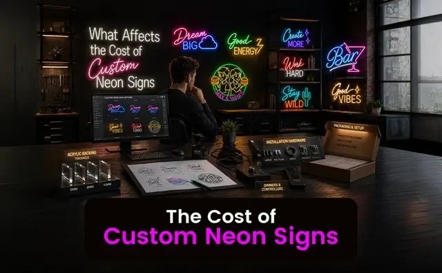 What Affects the Cost of Custom Neon Signs What Affects the Cost of Custom Neon Signs
