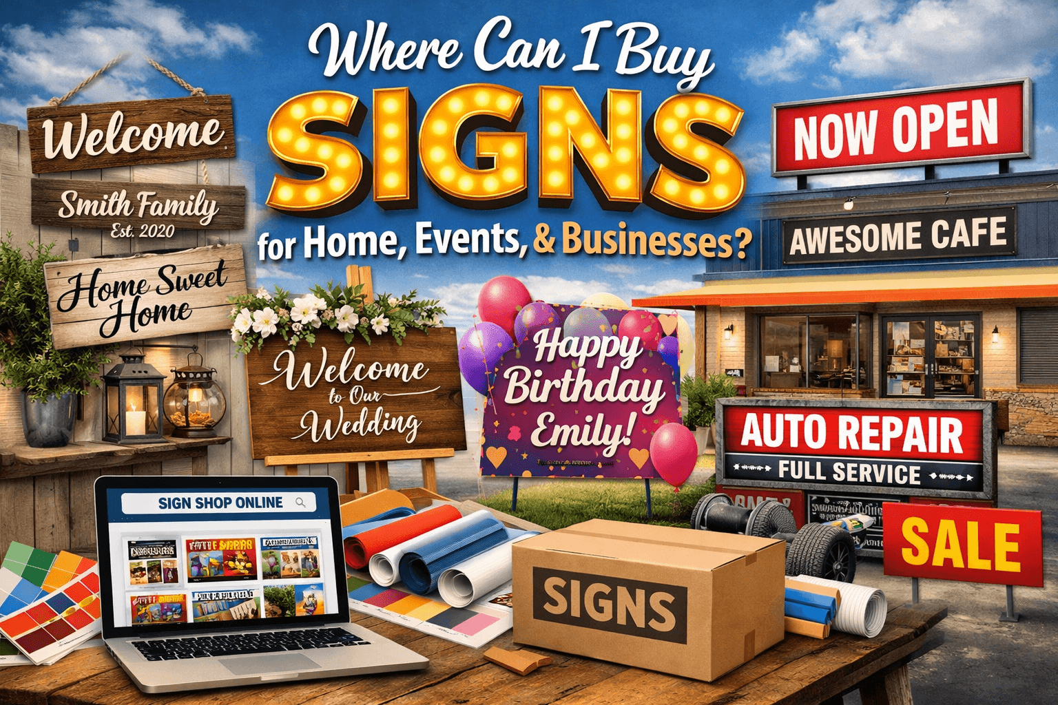Where to Buy Signs for Home, Events & Businesses