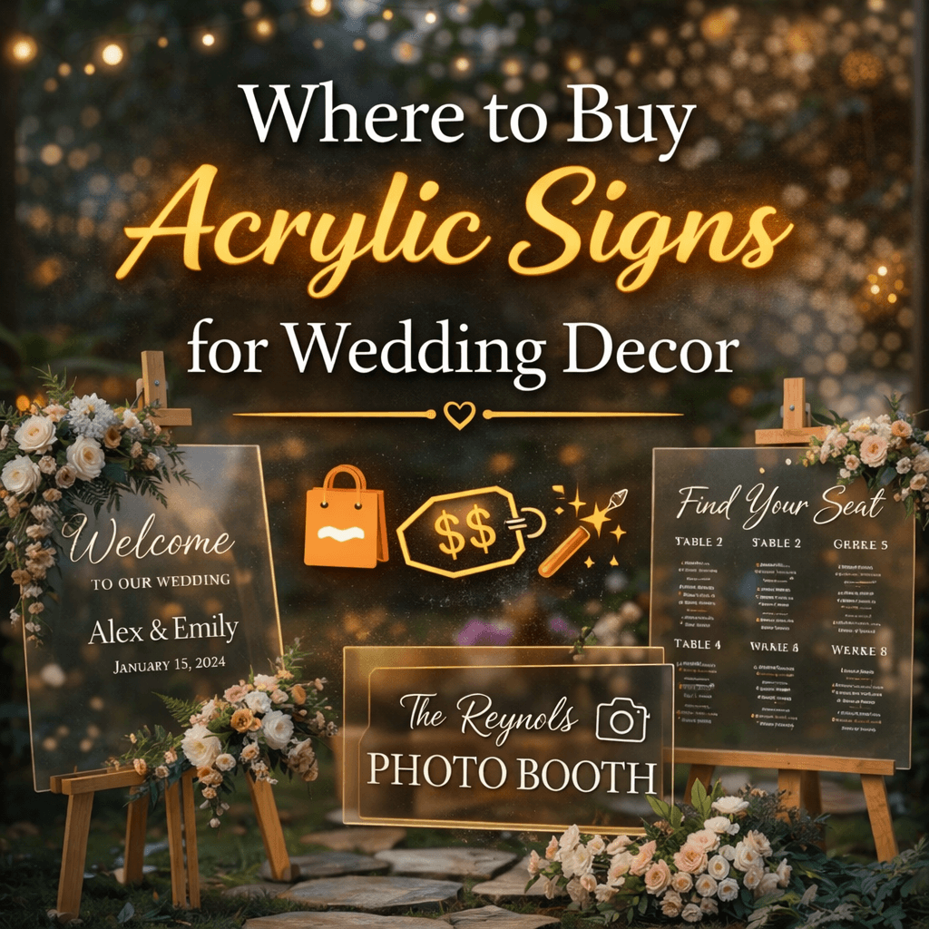 Where to Buy Acrylic Signs for Wedding Decor