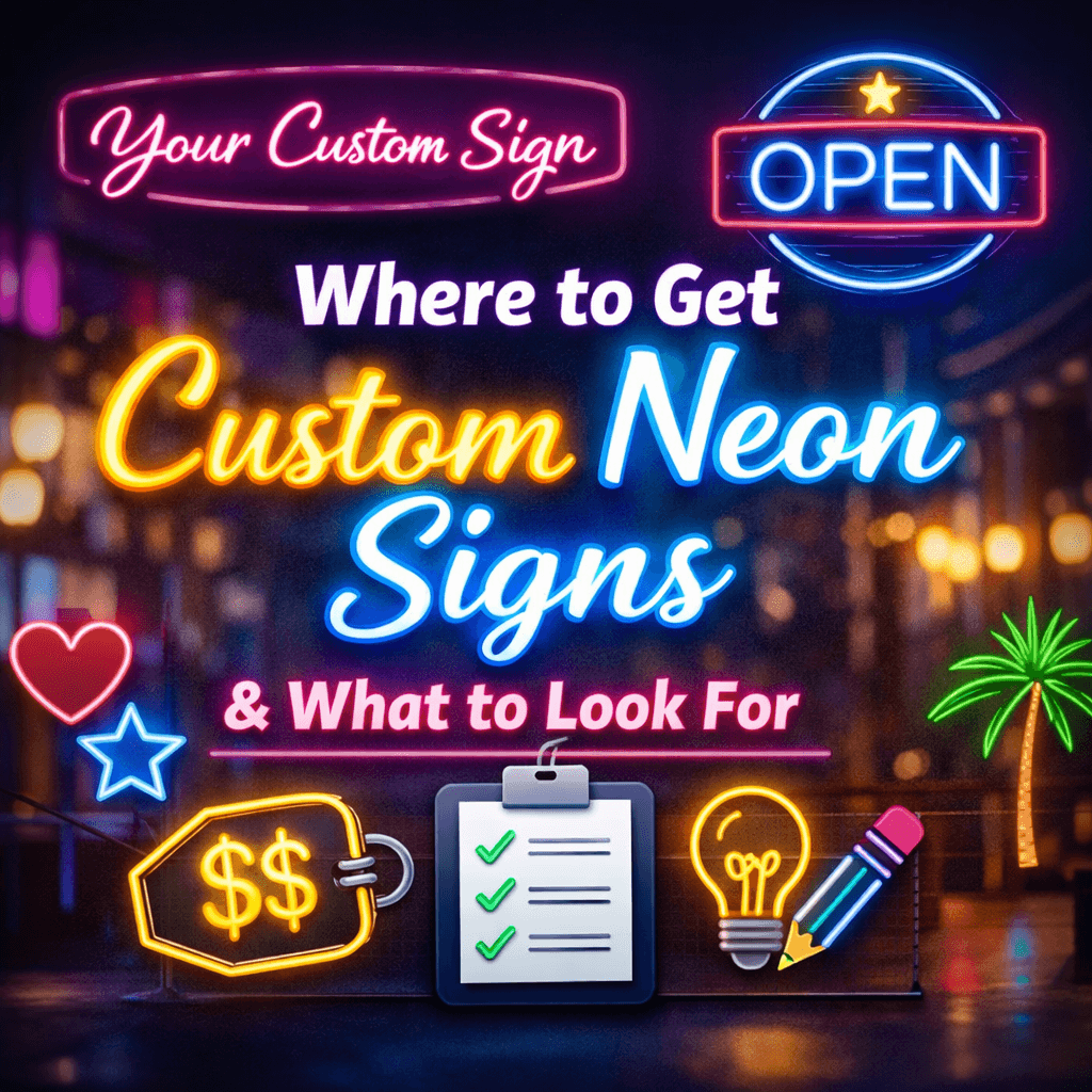 Where to Get Custom Neon Signs Online and What to Look For
