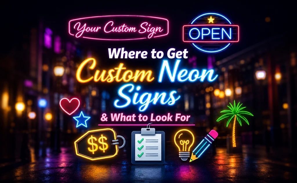 Where to Get Custom Neon Signs Online | Buying Guide