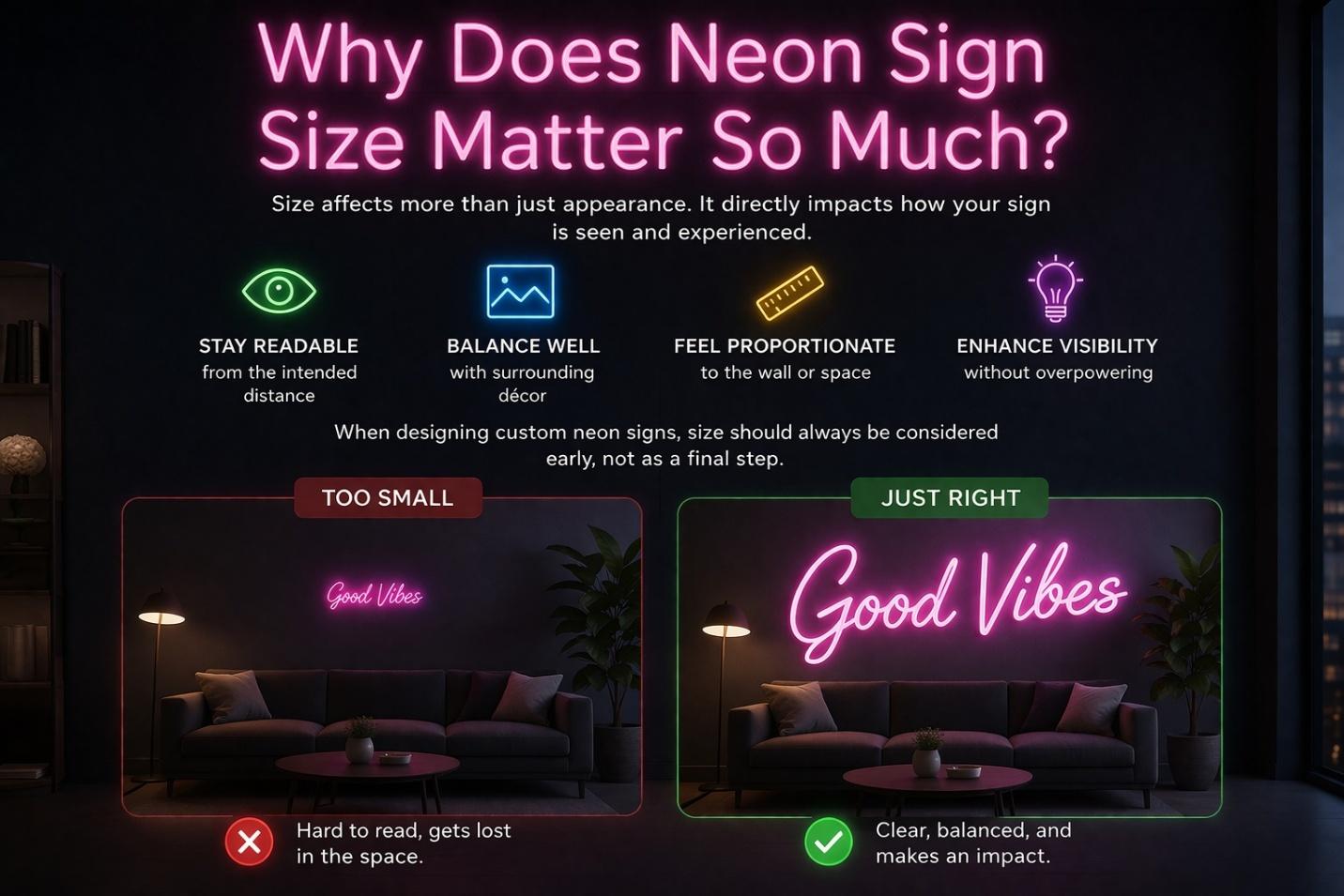 What Size Neon Sign Should You Choose?  