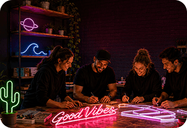 About NeonChamp NeonChamp team creating custom LED neon signs